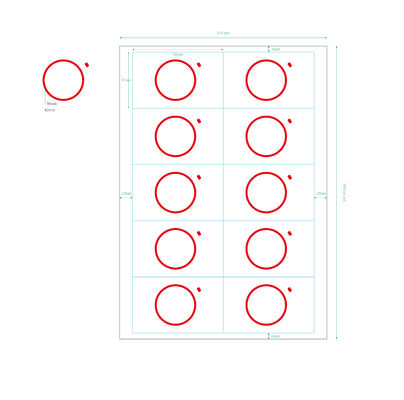 Rfid-inlay / prelam-platen A4 Ic Fudan F08 chip voor de productie van RFID-kaarten