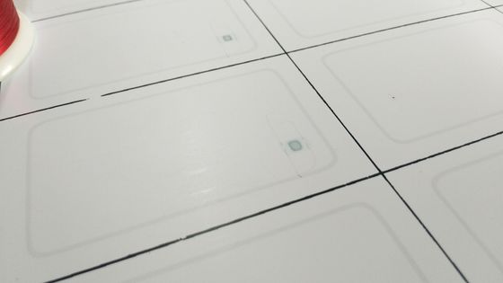 5x5 Pvc Rfid Inlay / Prelam Sheets Voor Rfid Cards Productie F1108 TK4168 Chip