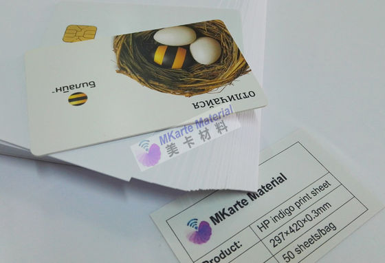 A4 A3 Afmeting 0,15-0,4 mm Witte kleur PVC-kaart afdrukplaat Voor smartcard afdrukbaar