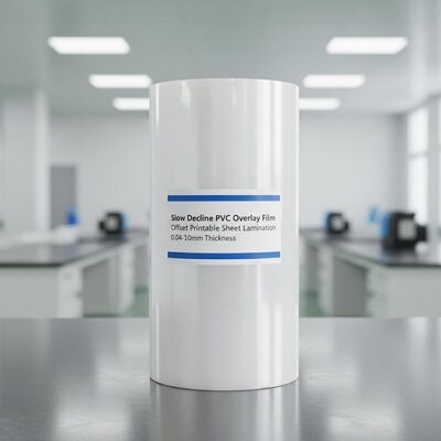 Langzame Verlaging Offset Printbare PVC Overlay Film met 0,04-0,10 mm Dikte voor Kaartlaminatie