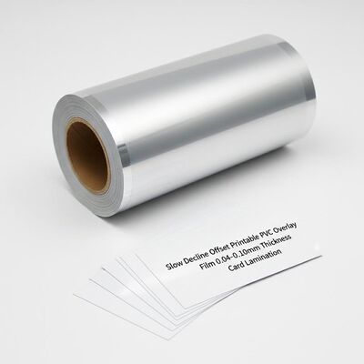 Langzame Verlaging Offset Printbare PVC Overlay Film met 0,04-0,10 mm Dikte voor Kaartlaminatie