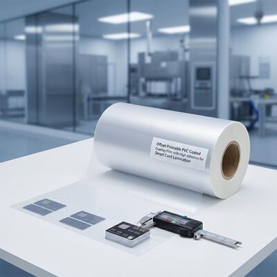 0.04-0.10mm Offset afdrukbare PVC-gecoate overlappingsfilm met hoge hechting voor smartcardlaminatie