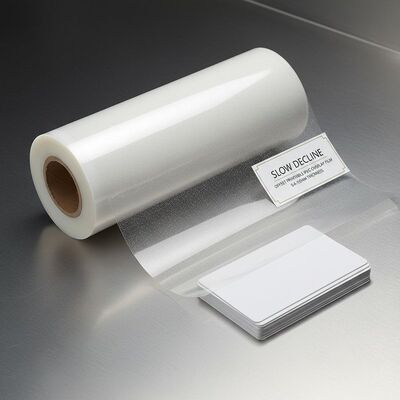 Langzame Verlaging Offset Printbare PVC Overlay Film met 0,04-0,10 mm Dikte voor Kaartlaminatie