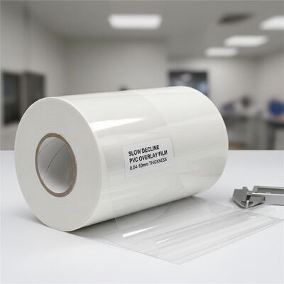 Langzame Verlaging Offset Printbare PVC Overlay Film met 0,04-0,10 mm Dikte voor Kaartlaminatie