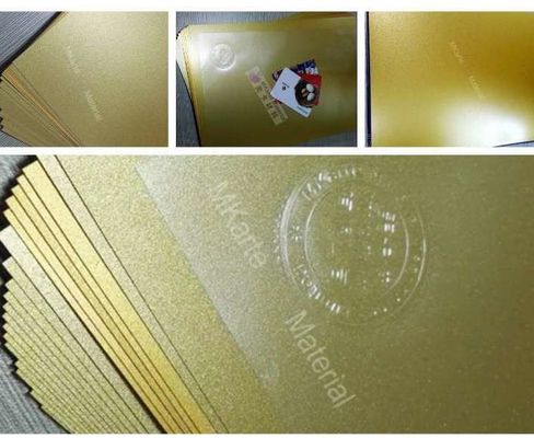De gouden Bladen van pvc van de Kleuren Digitale Druk voor Plastic Kaartlaminering