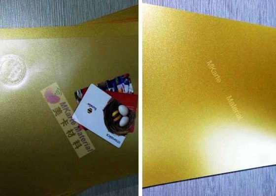 De gouden Bladen van pvc van de Kleuren Digitale Druk voor Plastic Kaartlaminering