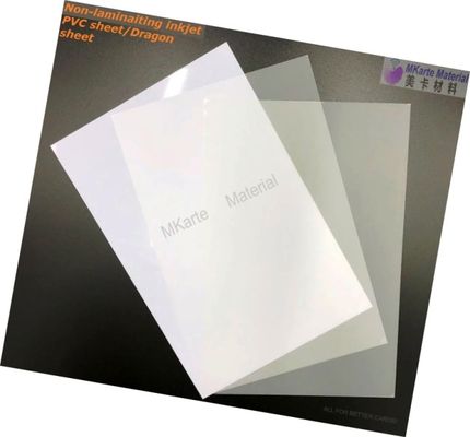 Niet het Lamineren 0.58mm Inkjet het Blad van pvc met 2 Drukbladen plus 1 Middenkernblad