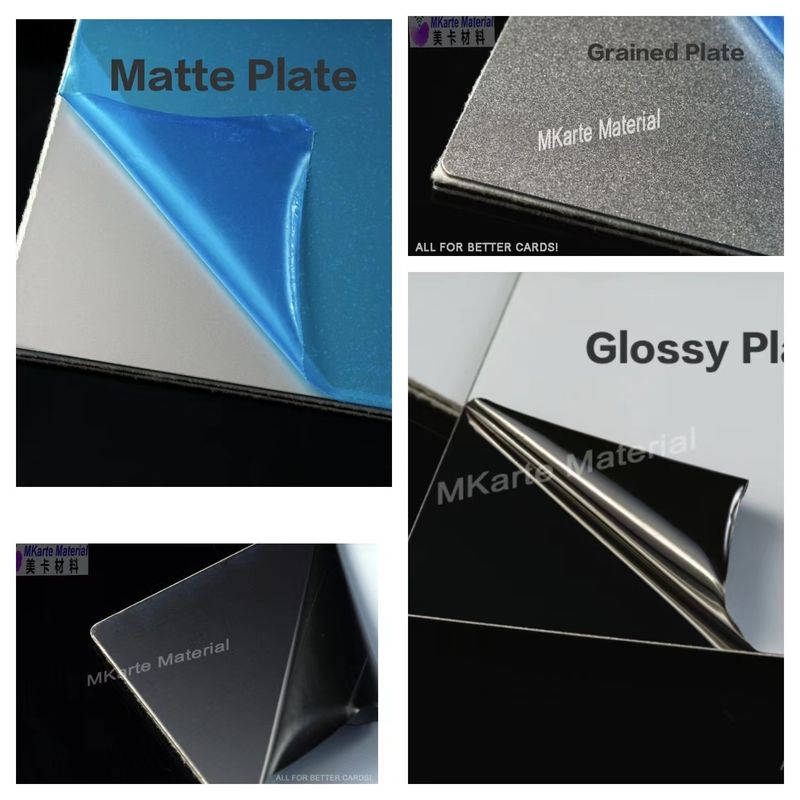 A3+Size Card Lamination Steel Plate Glossy Matte Silk Pattern Finish Voor de productie van plastic kaarten