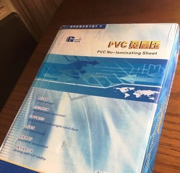 Duurzaam niet-lamineerbaar inkjet PVC-plaat voor laser en inkjetprinten voor plastic identiteitskaart