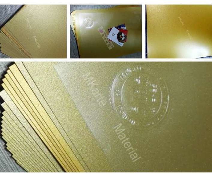 De gouden Bladen van pvc van de Kleuren Digitale Druk voor Plastic Kaartlaminering